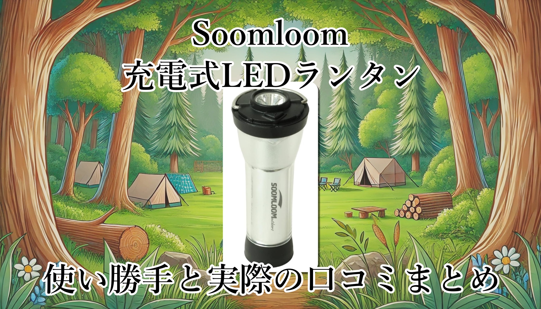 Soomloomの充電式LEDランタンは1回の充電で何時間点灯する？明るすぎて評価が低いの？コスパは？使い勝手と口コミまとめ