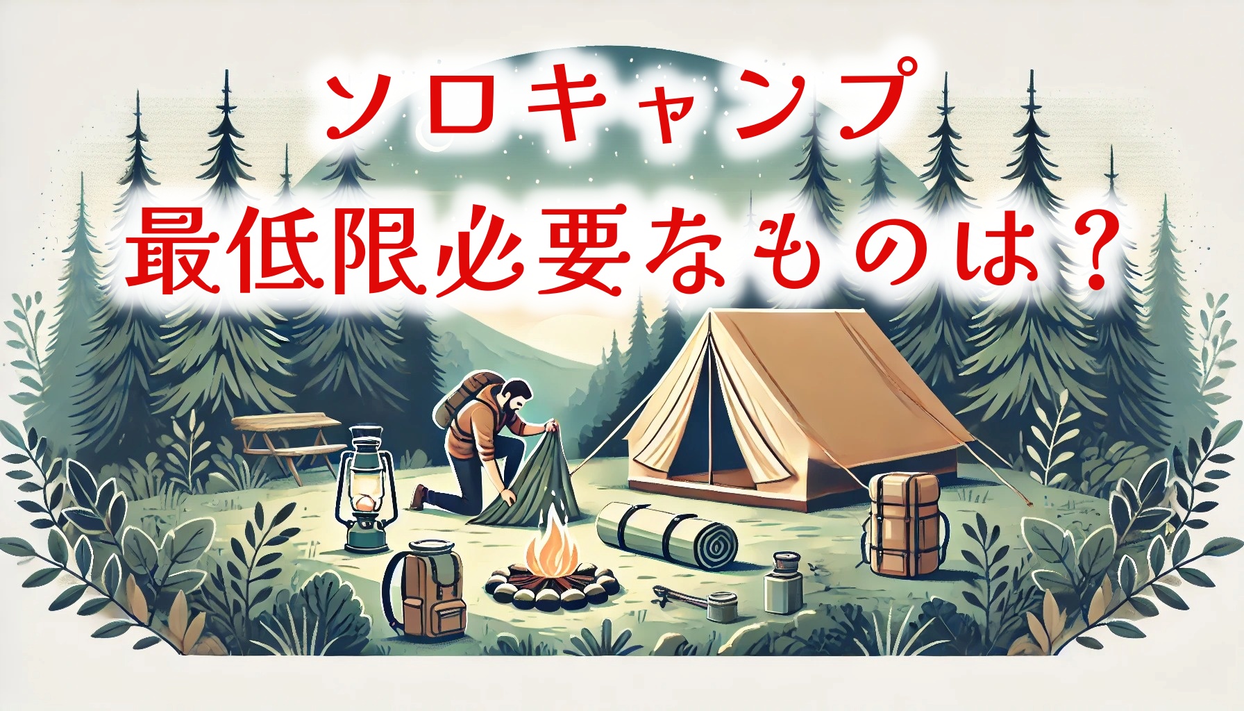 ソロキャンプに最低限必要なものは何？初心者やミニマリスト向けに徹底解説！